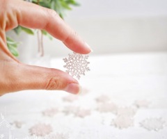 Schneeflocken aus Schrumpffolie